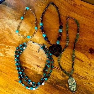Four necklace lot